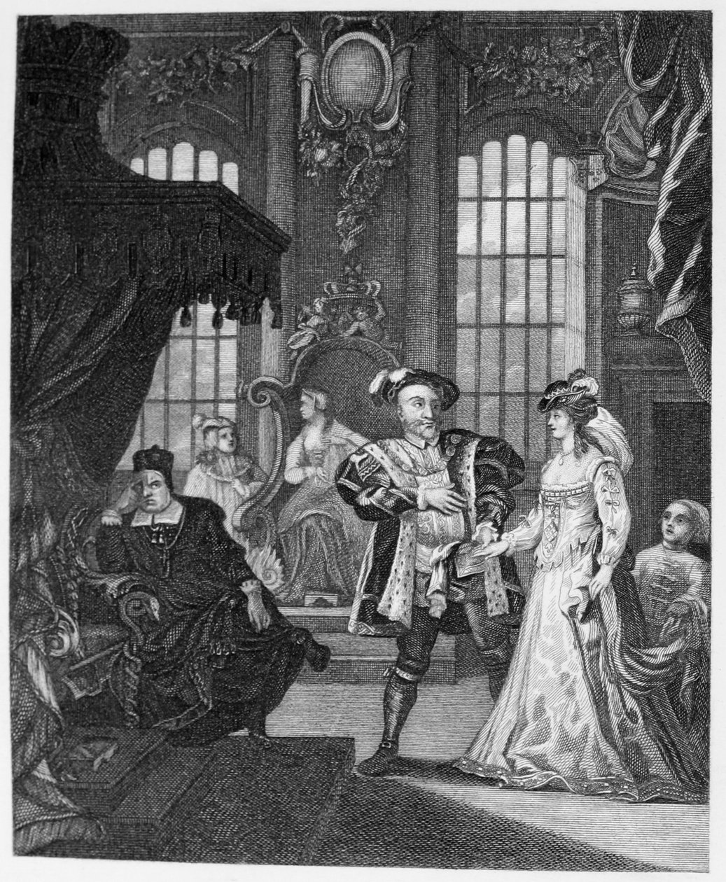 Rei Henry V111 e Anna Bolena de William Hogarth