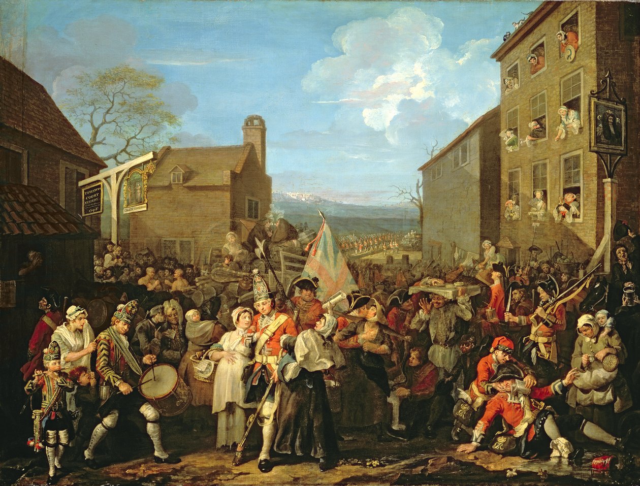 Marcha dos Guardas para Finchley, 1750 de William Hogarth
