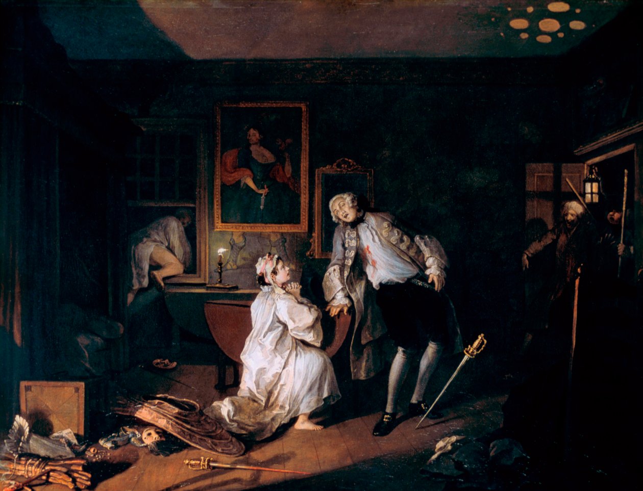 Casamento A-la-Mode: 5. O Bagnio, c1743 de William Hogarth