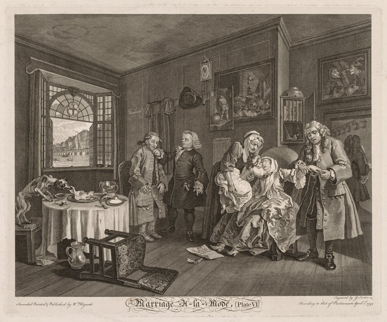 Casamento à moda: a morte da condessa de William Hogarth