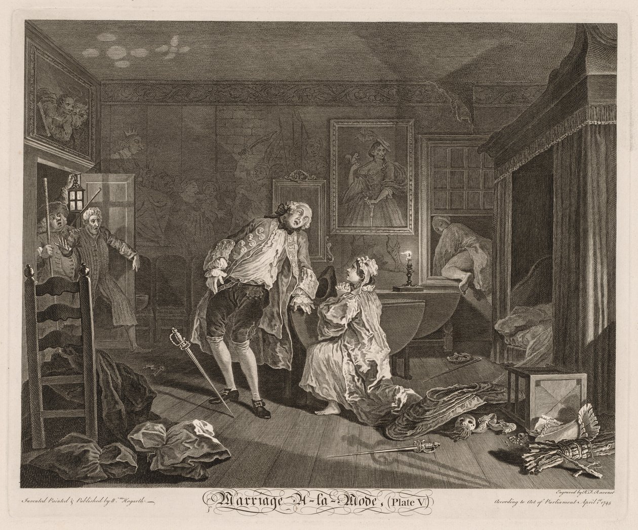 Casamento à la Mode: A Morte do Conde de William Hogarth