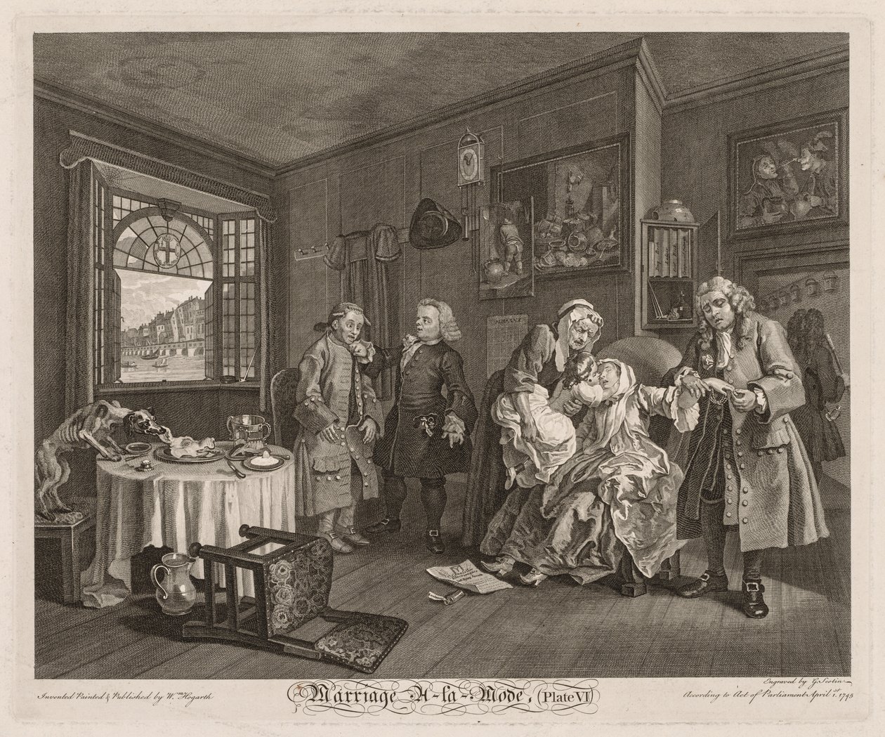 Casamento à moda: a morte da condessa de William Hogarth