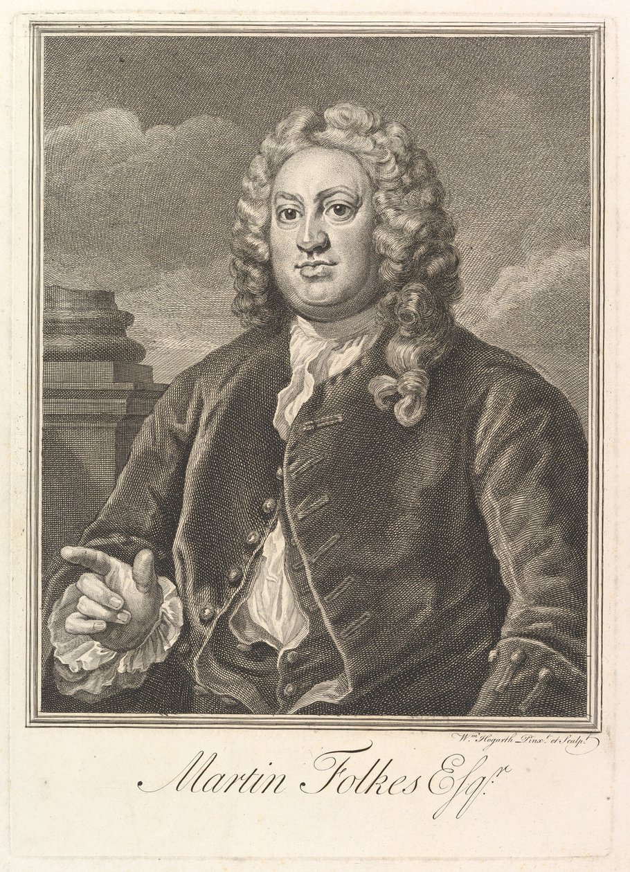 Martin Folkes, 1742. de William Hogarth