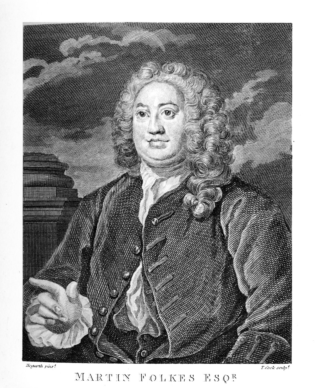 Martin Folkes esq. por William Hogarth de William Hogarth