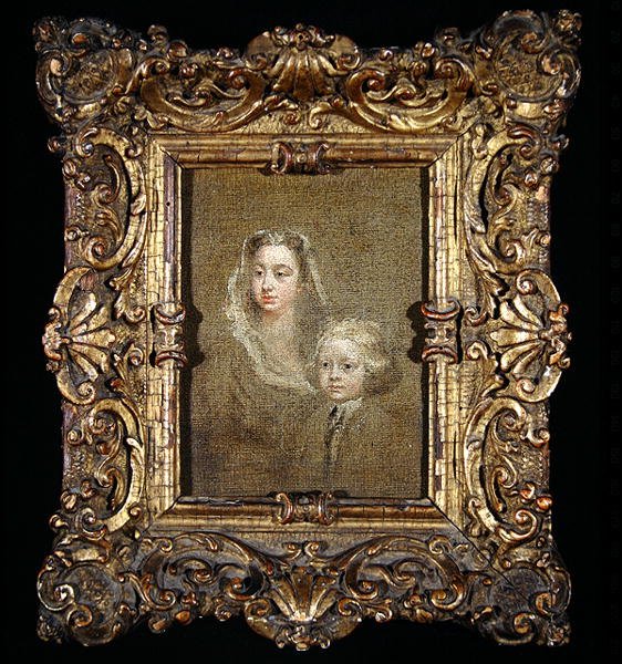 Mary Edwards Hamilton e seu filho, Gerard Anne (óleo sobre tela) de William Hogarth