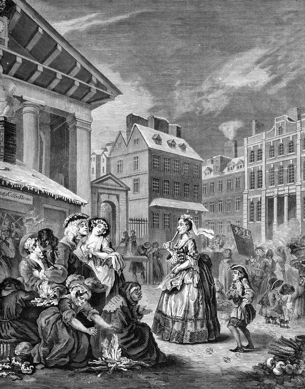 Manhã - ruas de Londres de William Hogarth