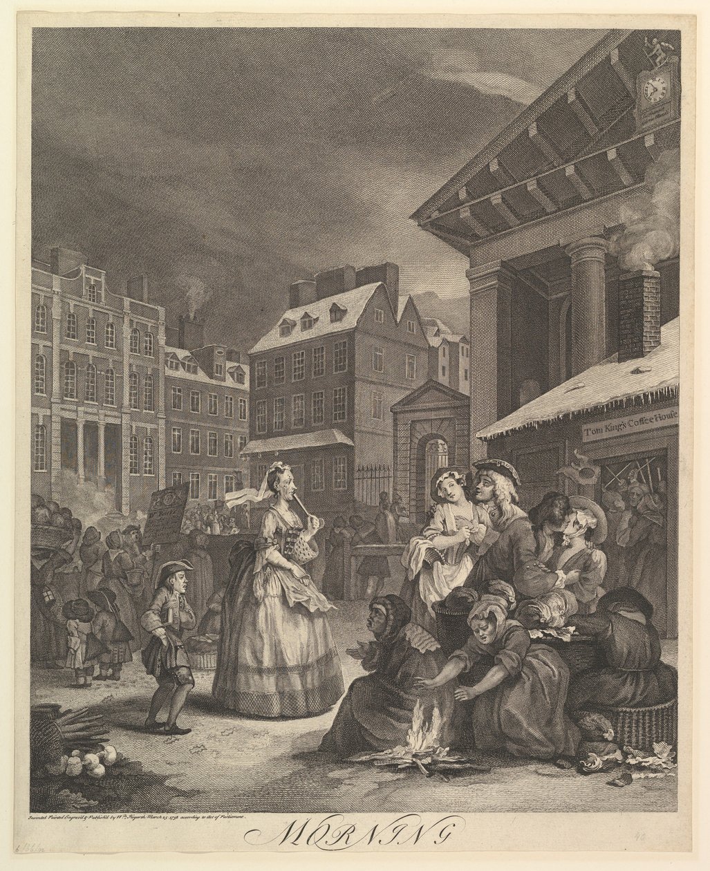 Manhã: As quatro horas do dia, 25 de março de 1738. de William Hogarth