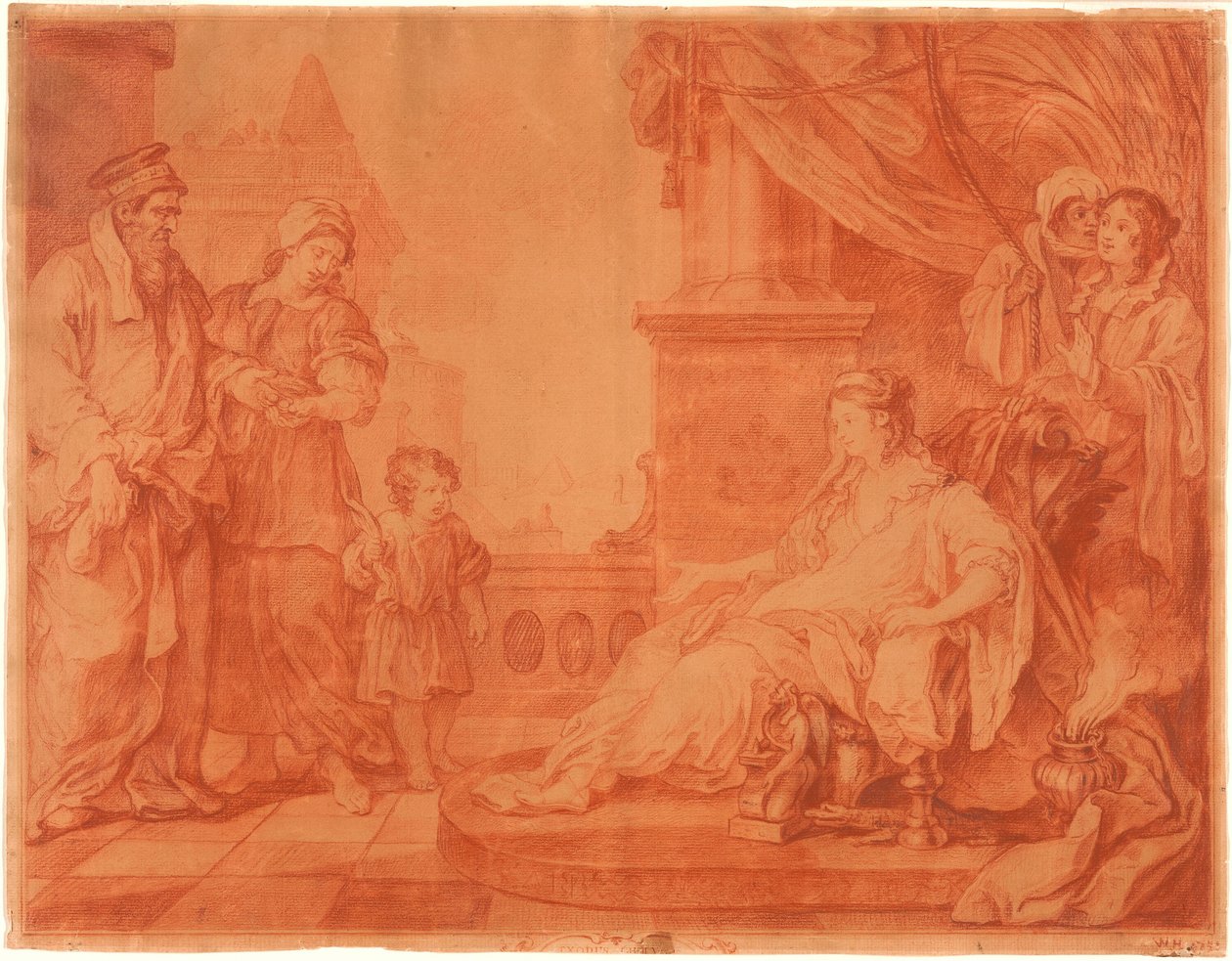 Moisés Levado à Filha do Faraó de William Hogarth