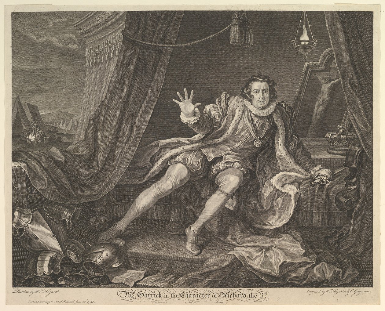 Sr. Garrick no Personagem de Richard III, 20 de junho de 1746. de William Hogarth