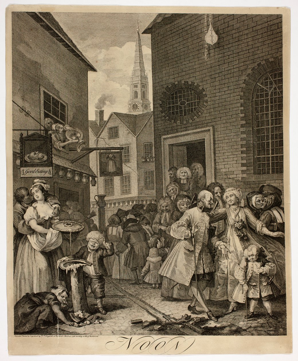 Meio-dia, prato dois de The Four Times of Day de William Hogarth