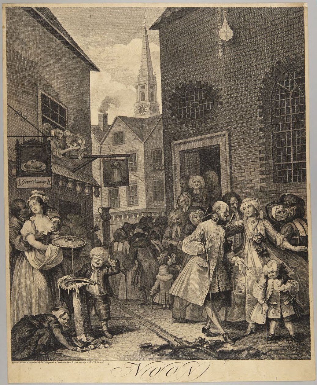 Meio-dia, gravura n.º 2 da série «Quatro Momentos do Dia» de William Hogarth
