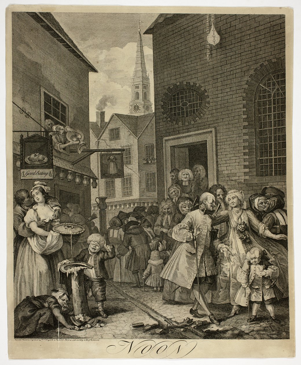 Meio-dia, prato dois de The Four Times of Day de William Hogarth