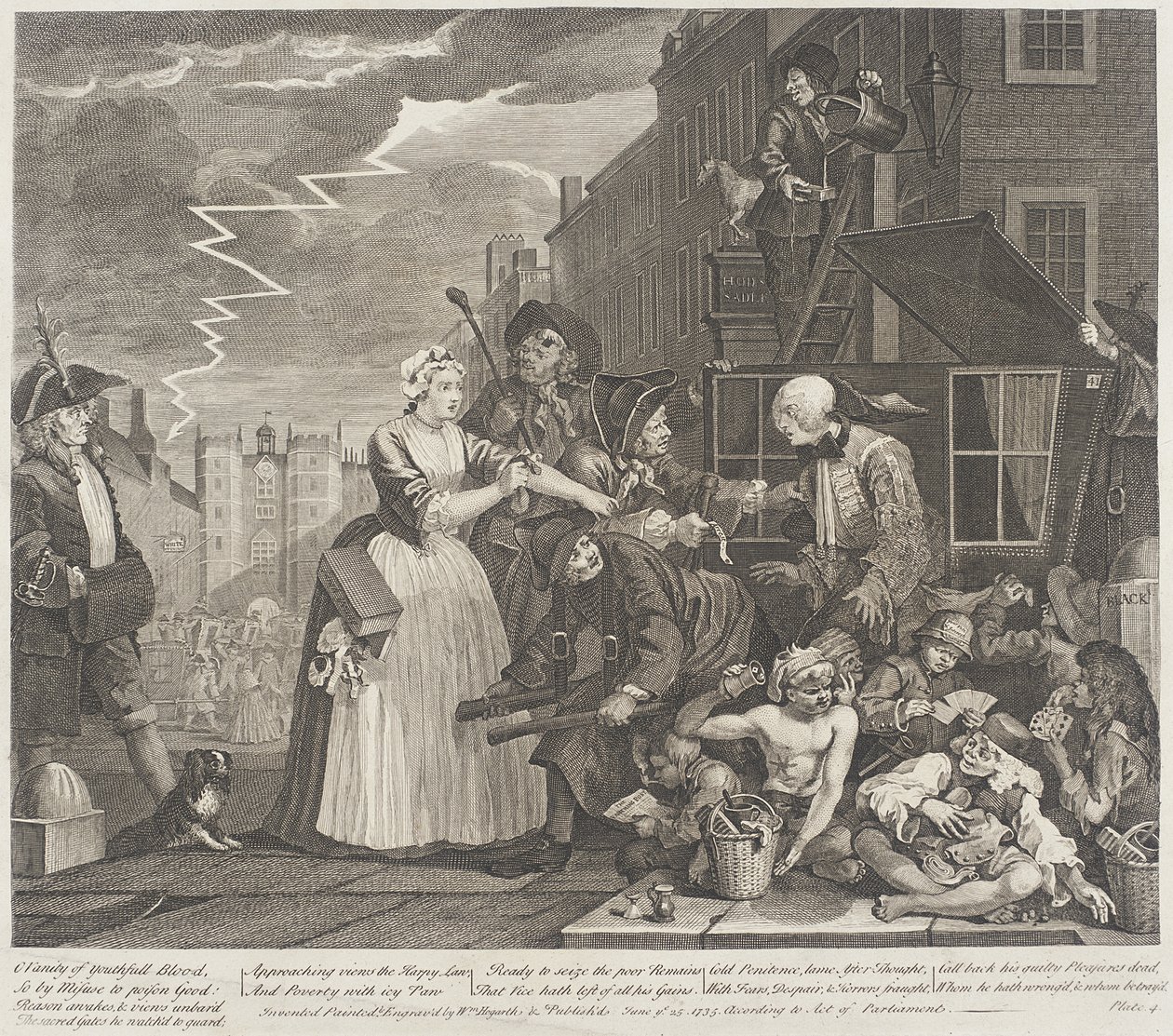 Ó vaidade do sangue juvenil de William Hogarth
