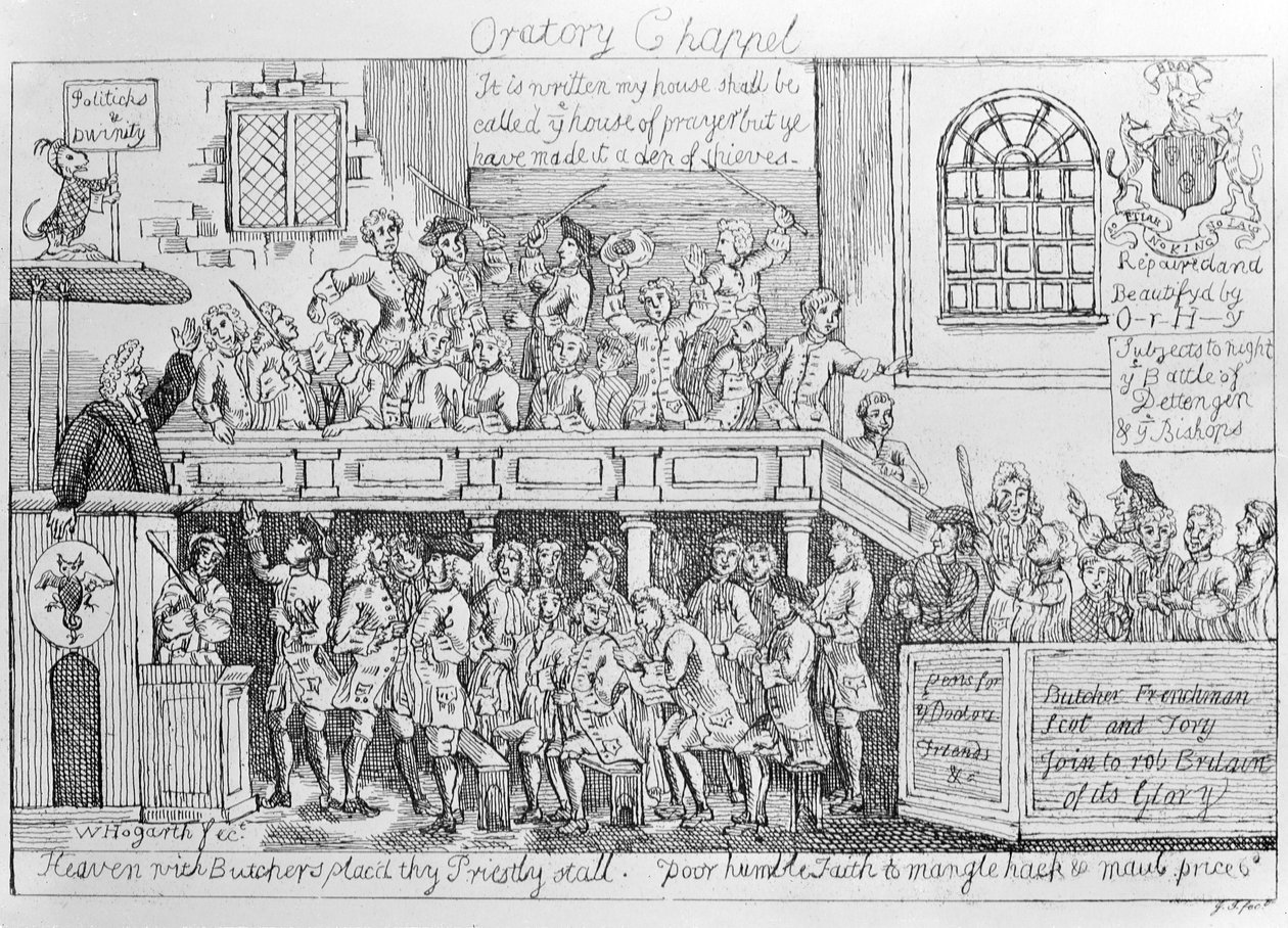 Oratório Chappel, c.1746 de William Hogarth