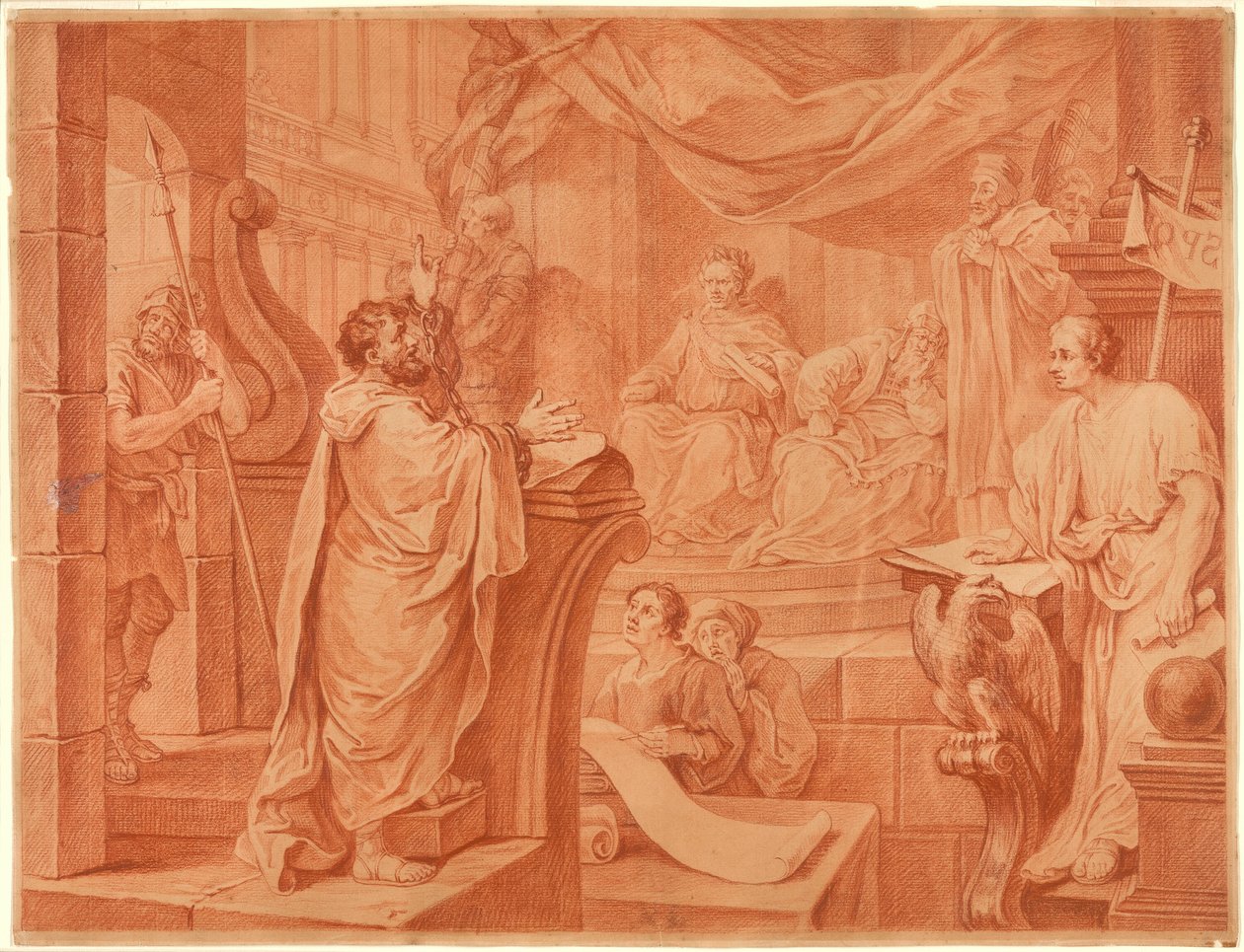 Paulo antes de Félix de William Hogarth