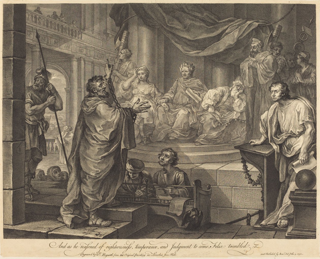 Paulo antes de Félix de William Hogarth