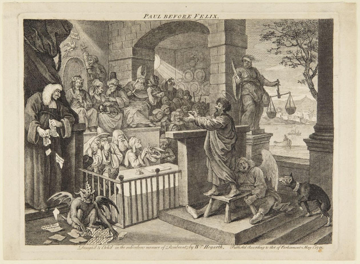 Paulo perante Félix de William Hogarth