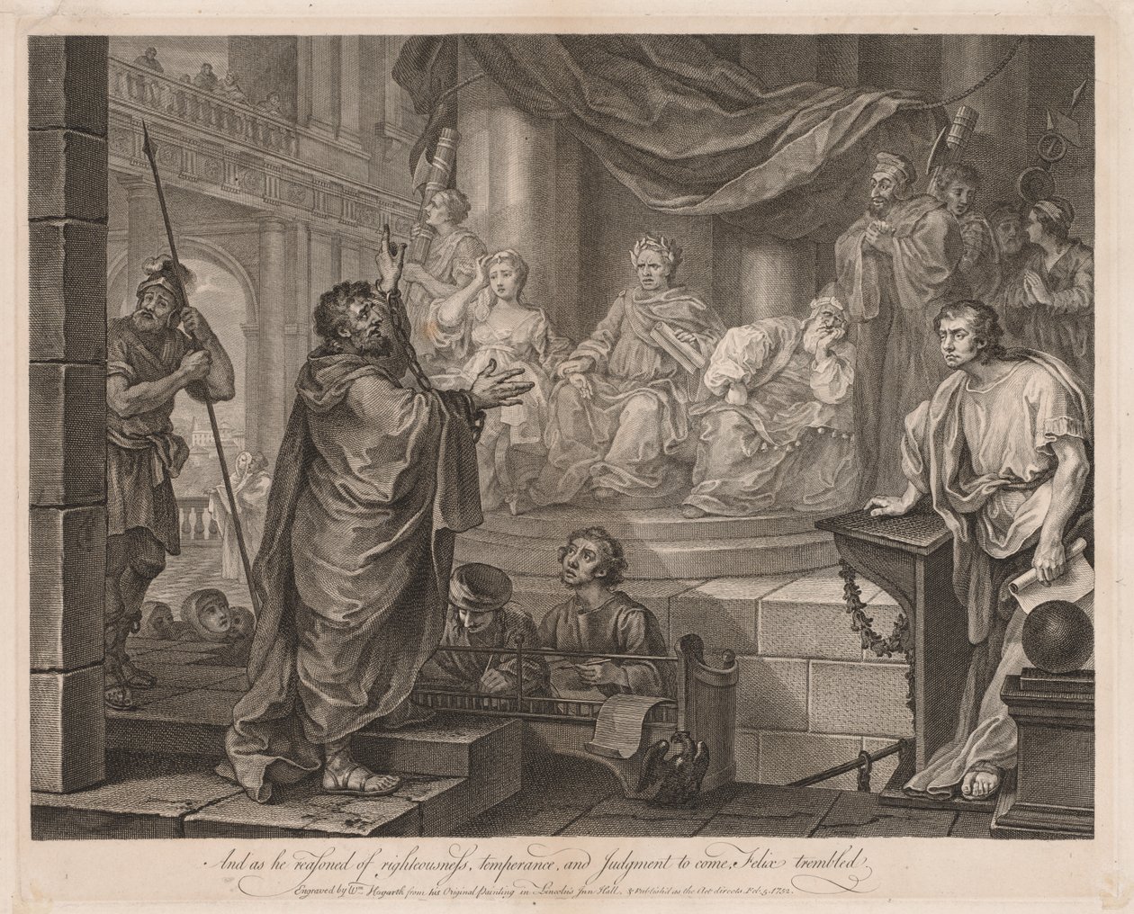 Paulo antes de Félix (Prato Grande) de William Hogarth