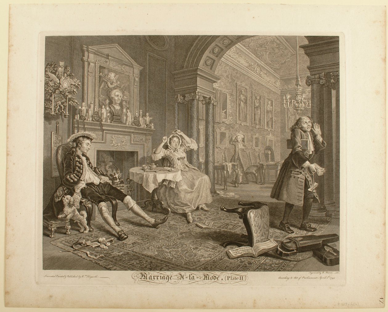 Lâmina II, de «Marriage à la Mode» de William Hogarth