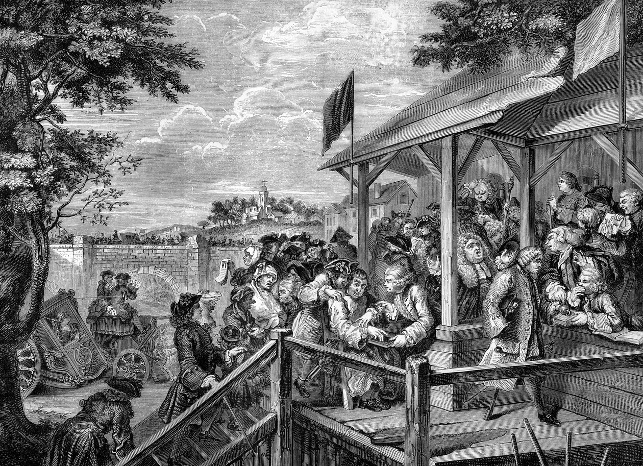 Votação em uma eleição por William Hogarth de William Hogarth