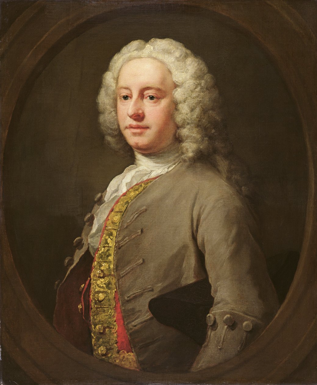 Retrato de um homem desconhecido, cc.1740 de William Hogarth
