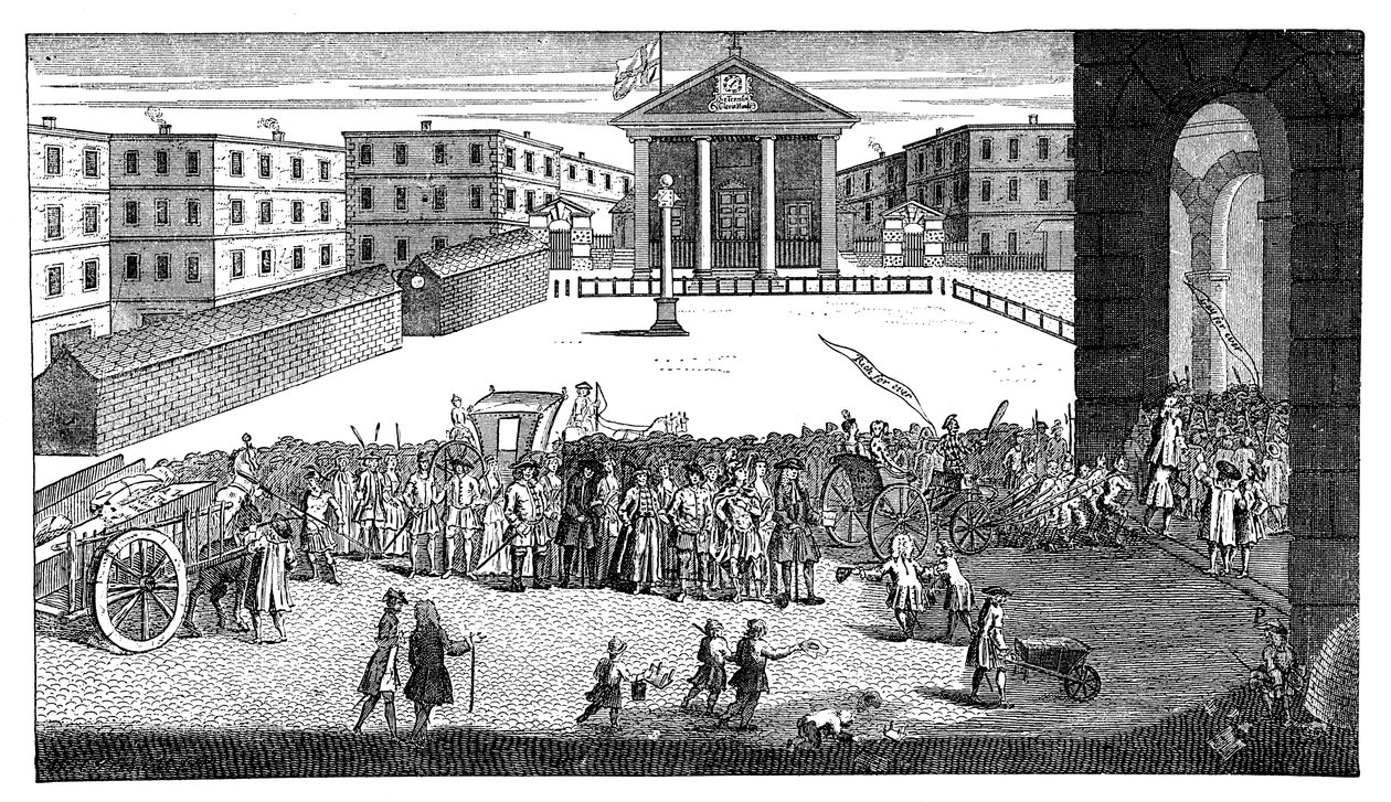 Richs Glory: ou sua entrada triunfante em Covent Garden, 1732. de William Hogarth