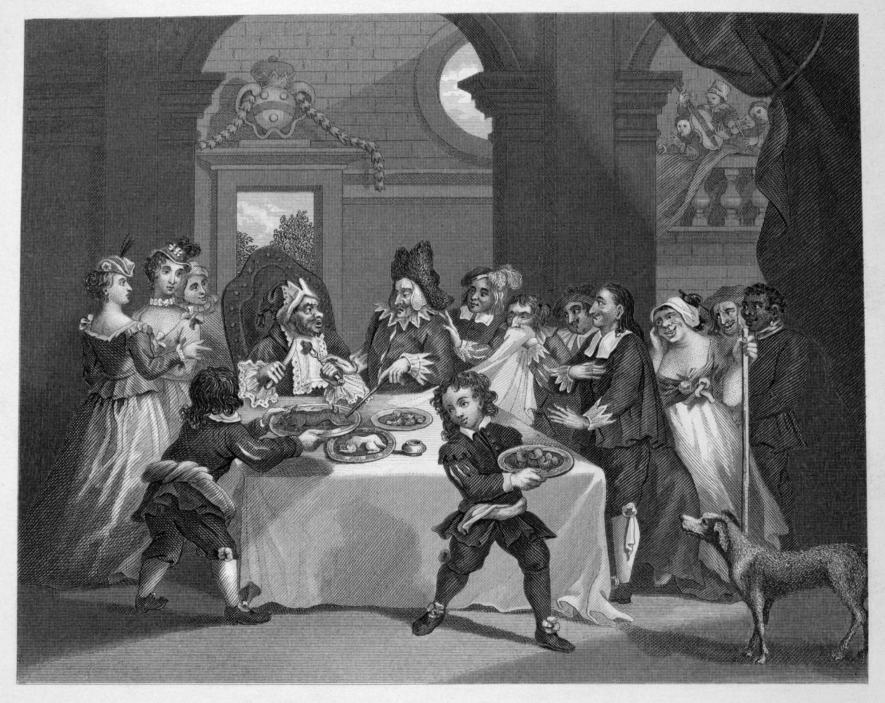 Sancho faminto por seu médico de William Hogarth