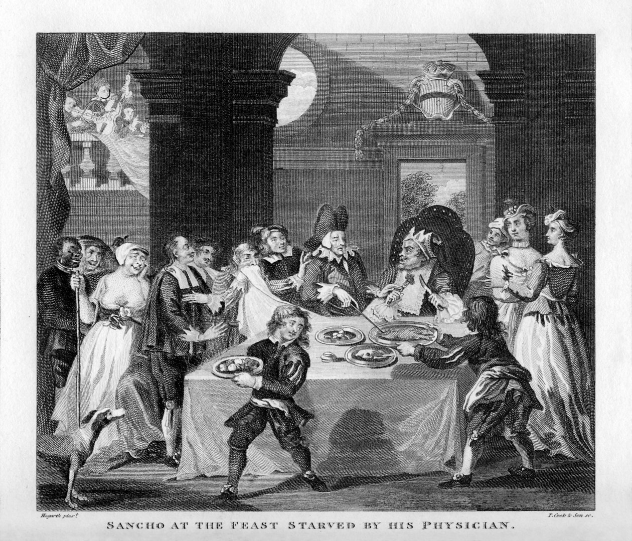 Sancho faminto pelo seu médico por William Hogarth de William Hogarth