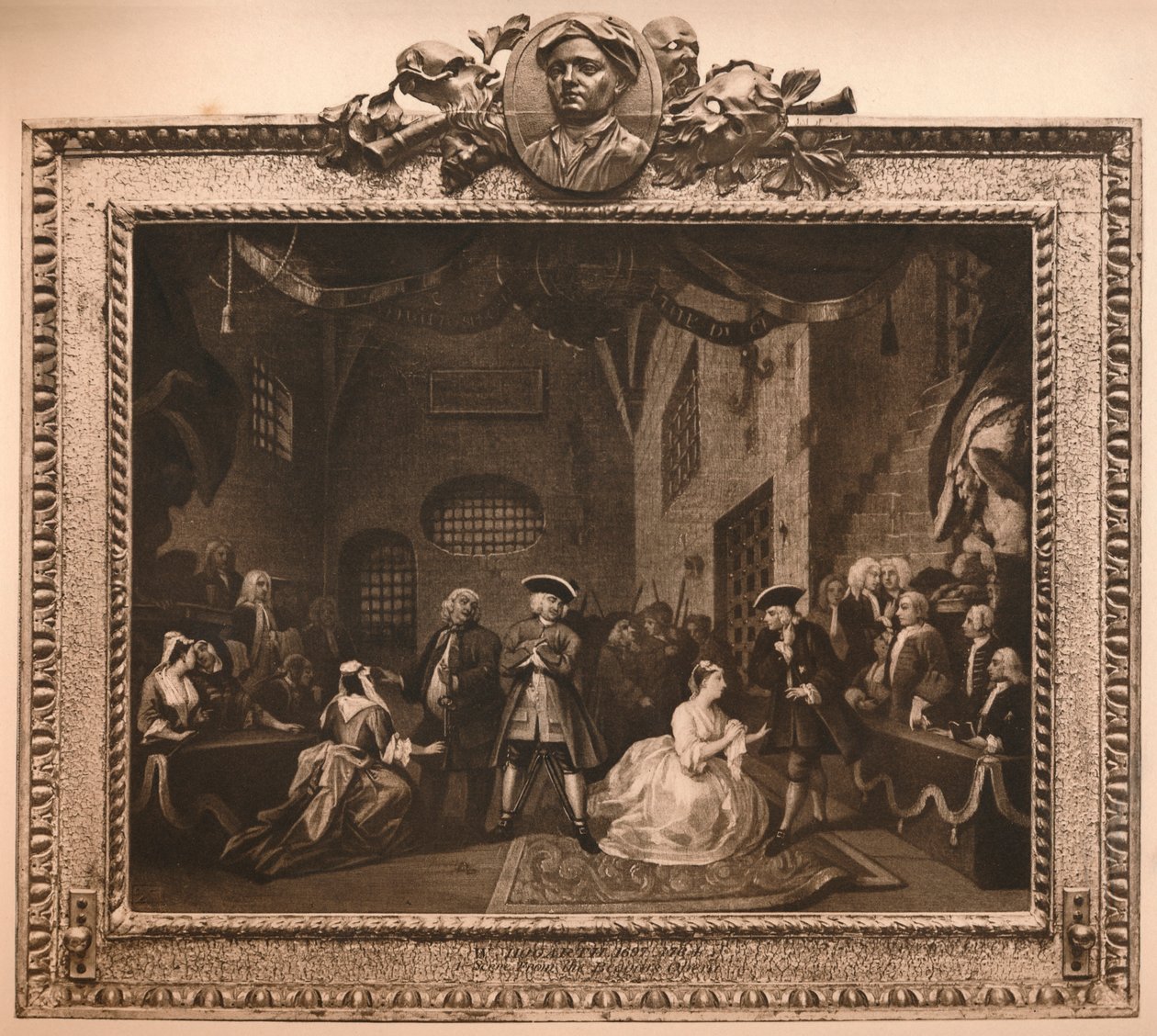 Cena da Ópera dos Mendigos VI, 1731 de William Hogarth