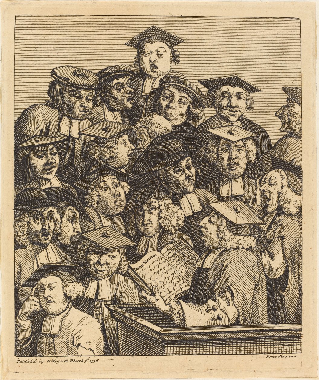 Acadêmicos em palestra de William Hogarth
