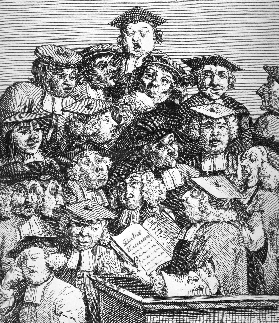 Acadêmicos em uma palestra, 20 de janeiro de 1736-37 de William Hogarth