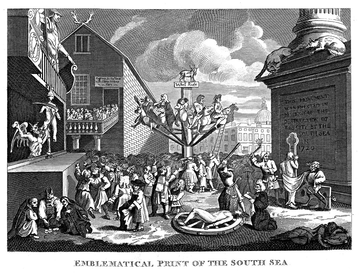 Bolha do Mar do Sul, 1721 de William Hogarth