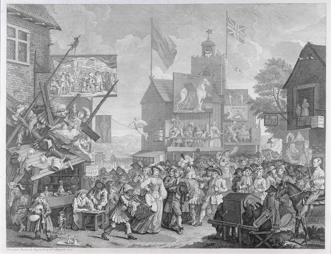 Feira de Southwark, 1733 de William Hogarth