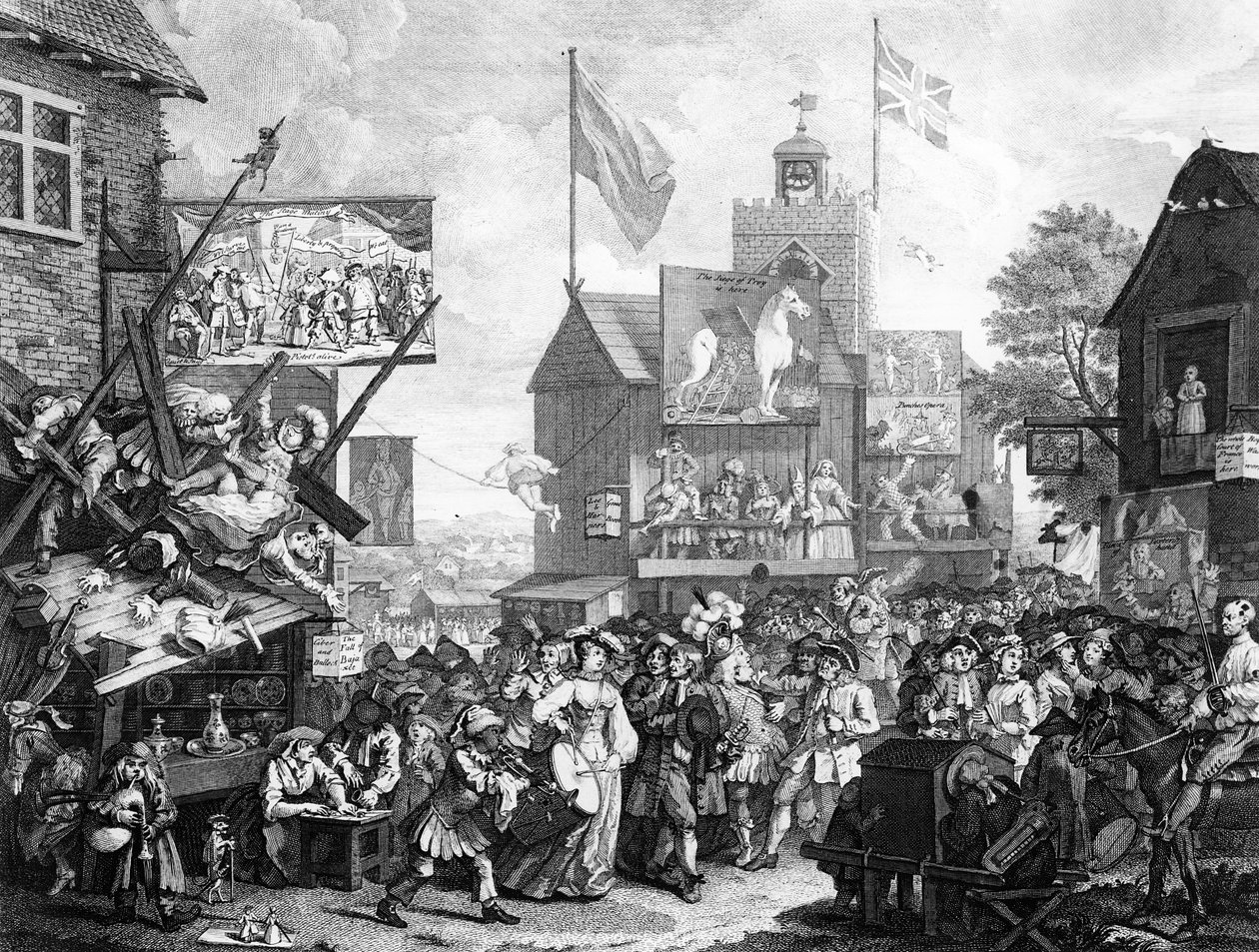 Feira de Southwark, 1733 de William Hogarth