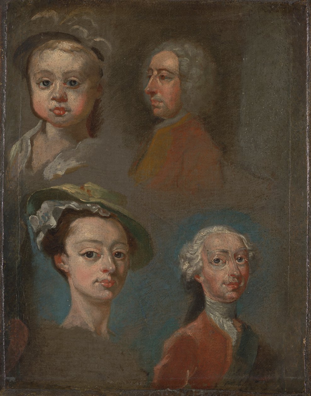 Estudos de cabeças de William Hogarth