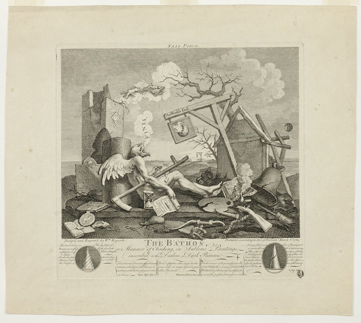 Tailpiece, ou o Bathos de William Hogarth