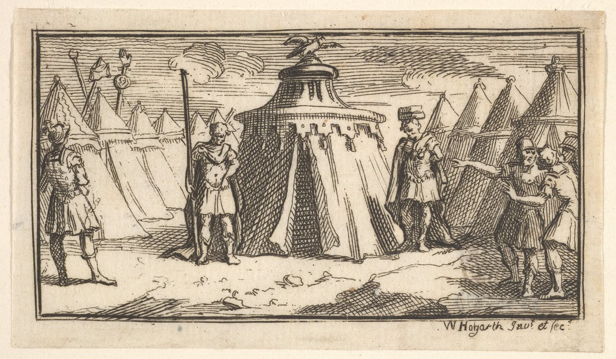 Tirando o cinto militar ou cinto John Beaver, castigos militares romanos, 17 ..., depois de 1725. de William Hogarth