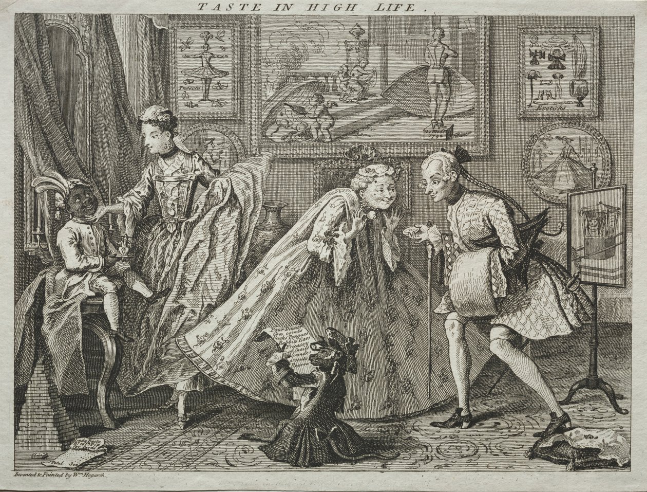 Gosto na alta vida, 1746. de William Hogarth