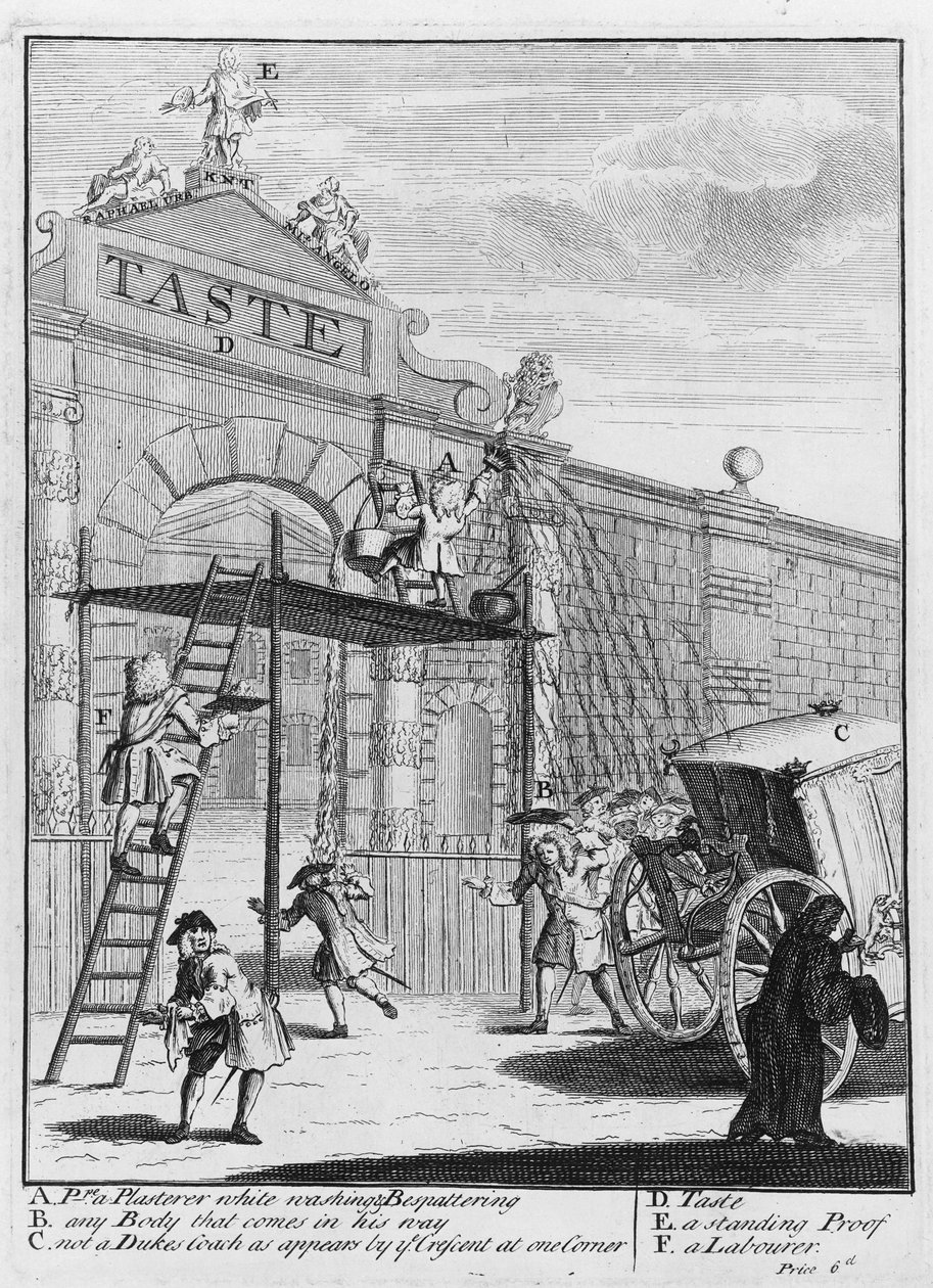 Gosto, ou Burlington Gate, 1732 de William Hogarth