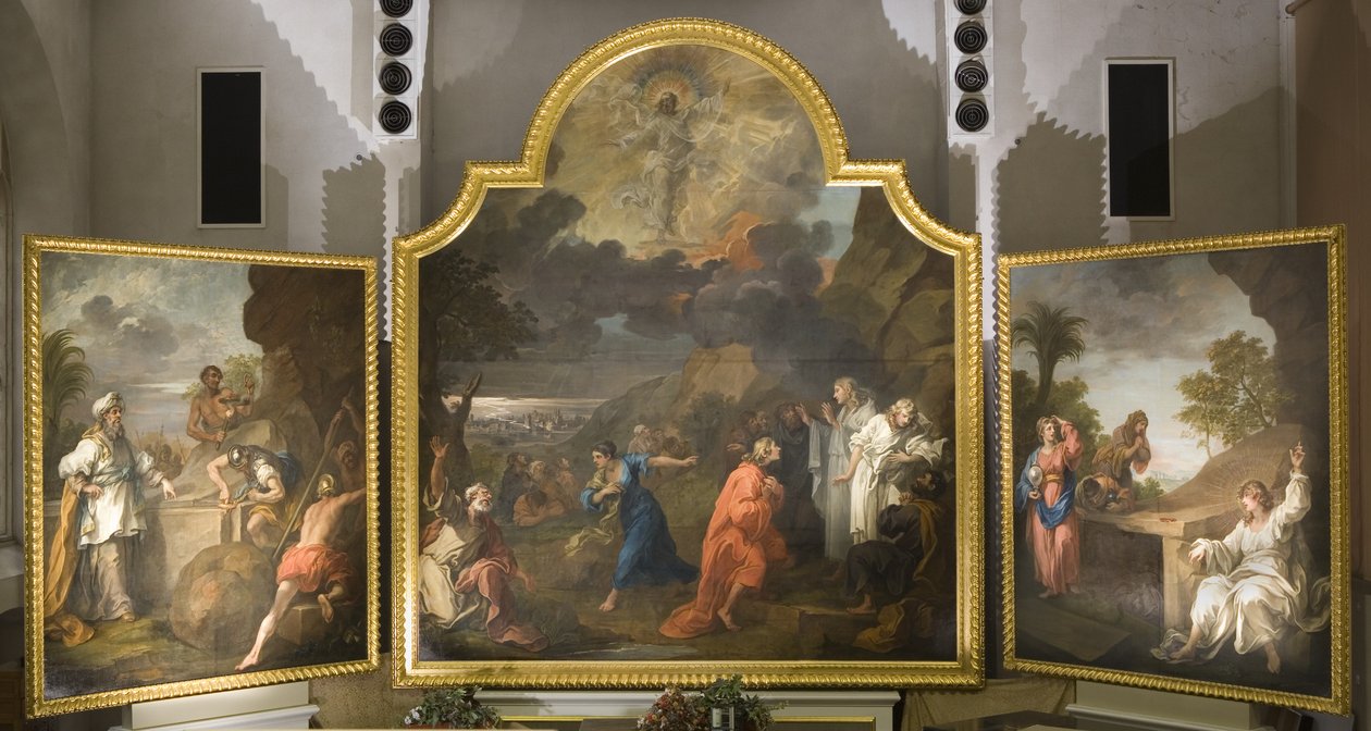 O Retábulo de Santa Maria Redcliffe (tríptico) de William Hogarth