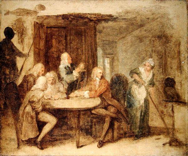 Os Antiquários (óleo sobre tela) de William Hogarth