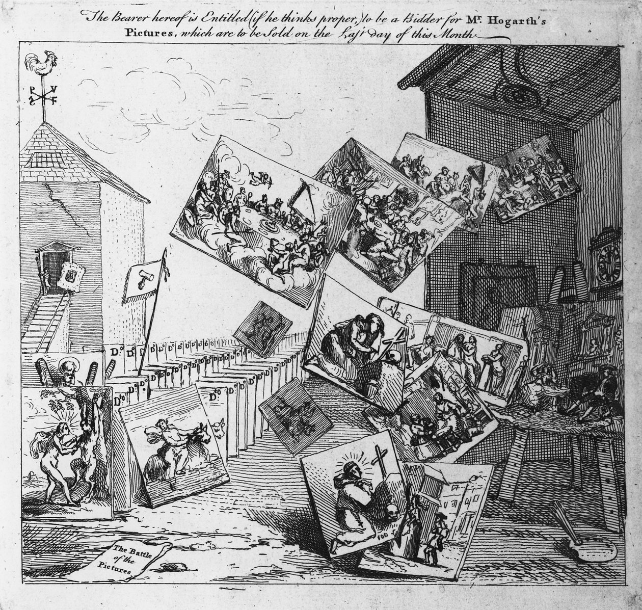 A Batalha das Imagens, 1745 de William Hogarth