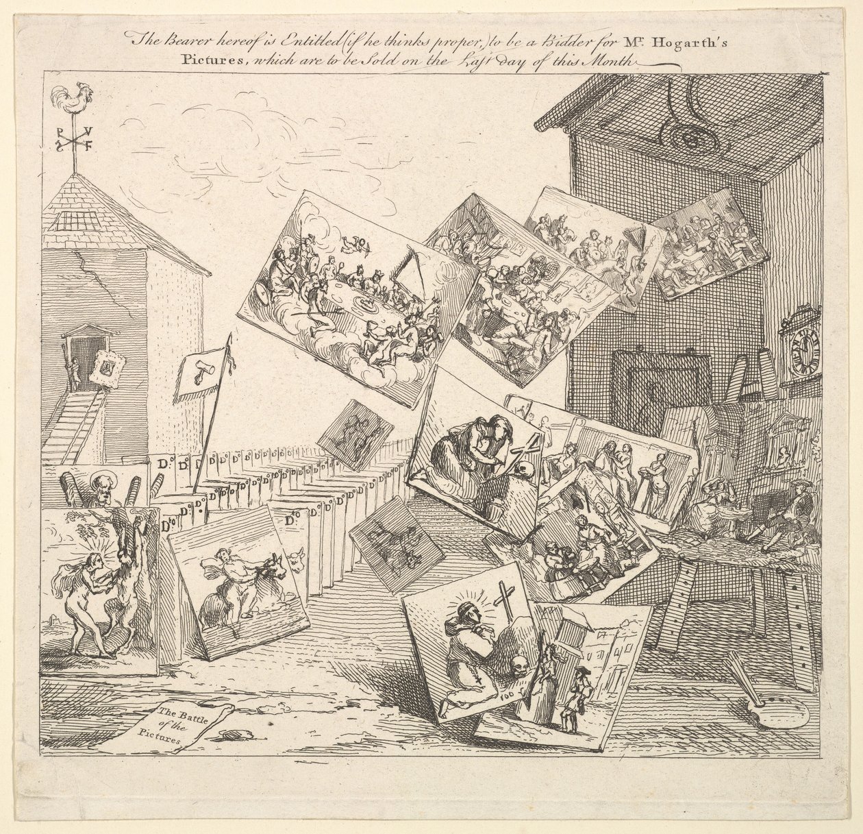 A Batalha das Imagens, 1745. de William Hogarth