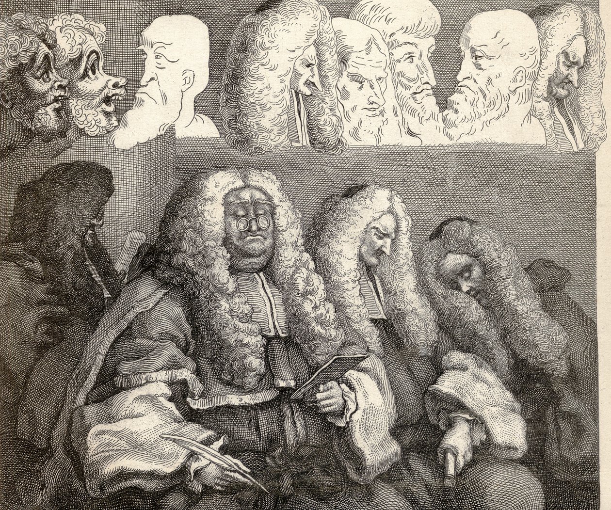 The Bench, de "As Obras de William Hogarth", publicado em 1833 de William Hogarth