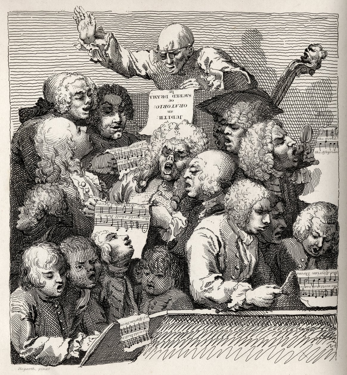 O coro, de "As obras de William Hogarth", publicado em 1833 de William Hogarth