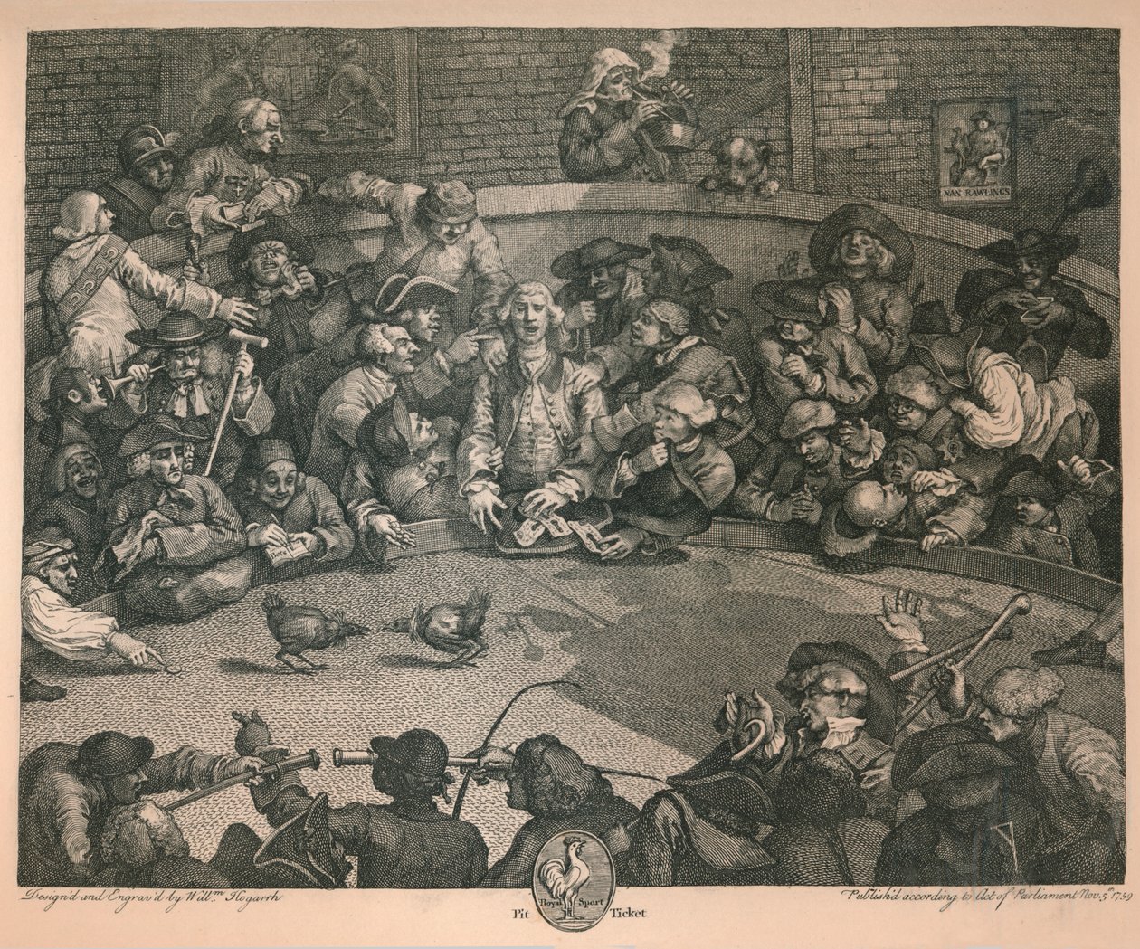O Galo do Galo, 1759. de William Hogarth