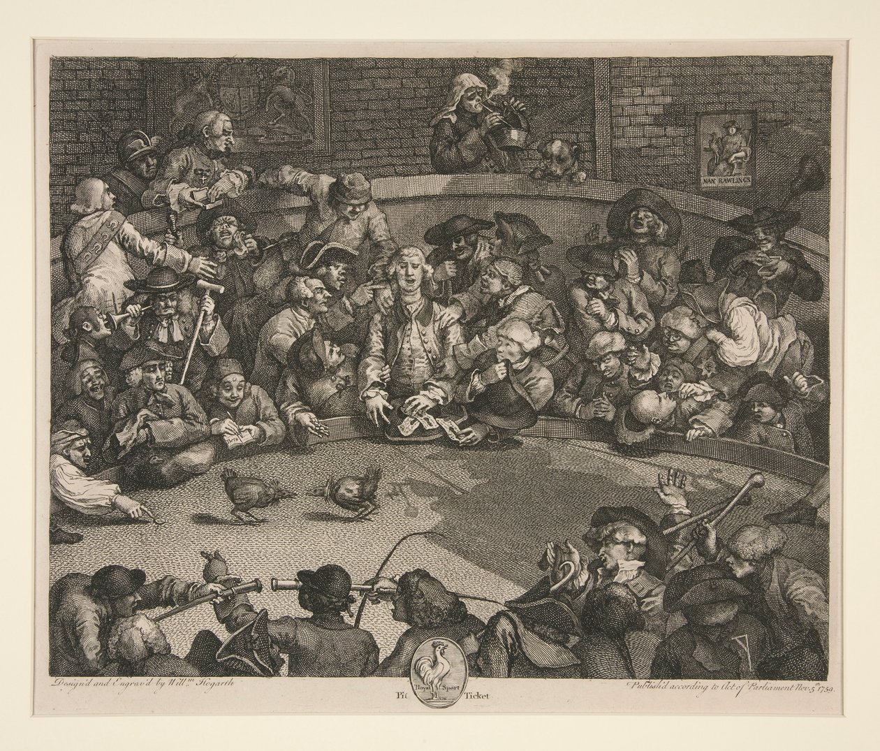 A briga de galo de William Hogarth