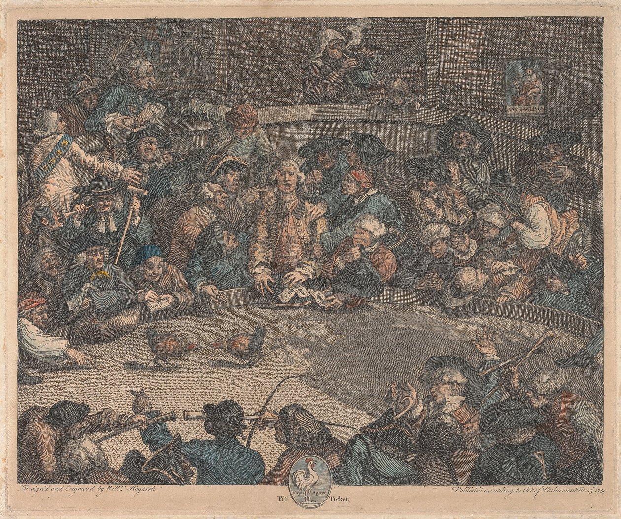 Royal Sport, Bilhete de Fosso de William Hogarth