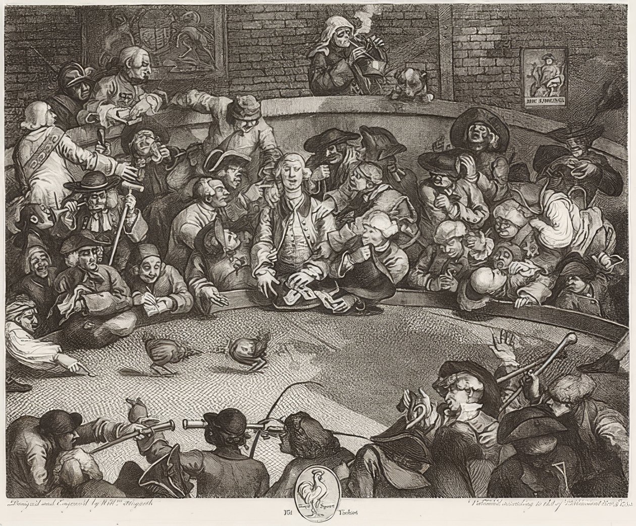 The Cockpit - Der Hahnenkampfplatz. 1759 de William Hogarth