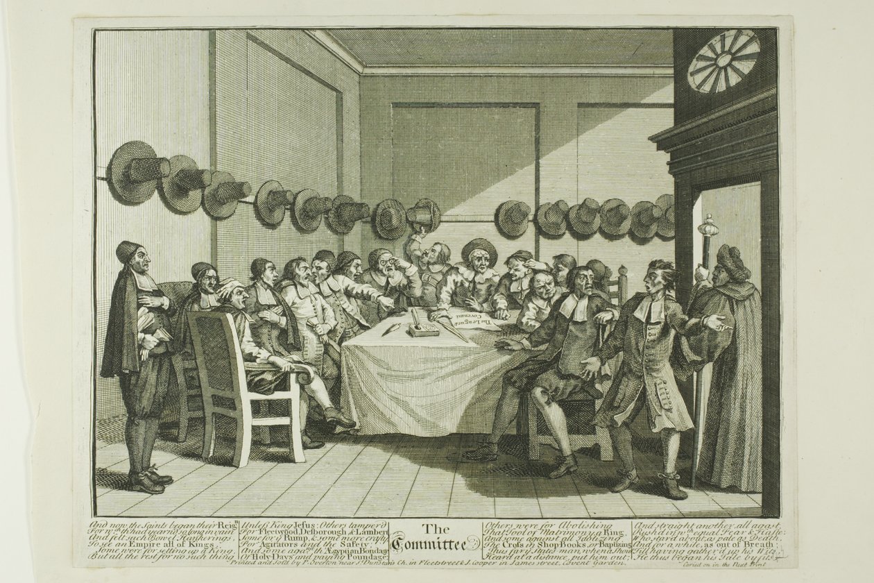 O Comité, placa dez de Hudibras de William Hogarth
